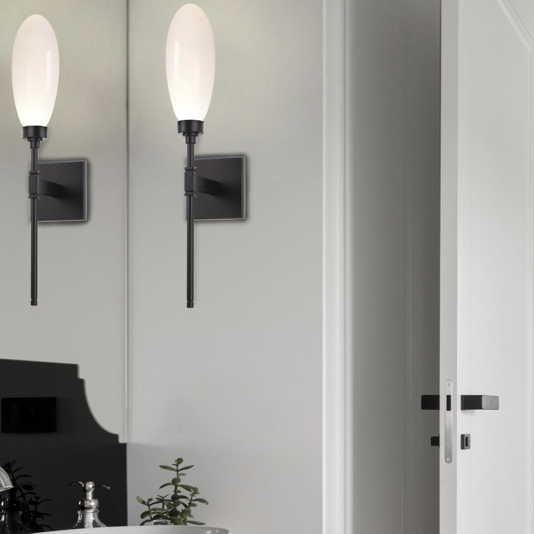 Fiori LED 4.5 inch Graphite Indoor Sconce Wall Light, Belvedere